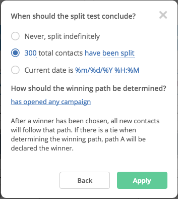 Split test automations in ActiveCampaign