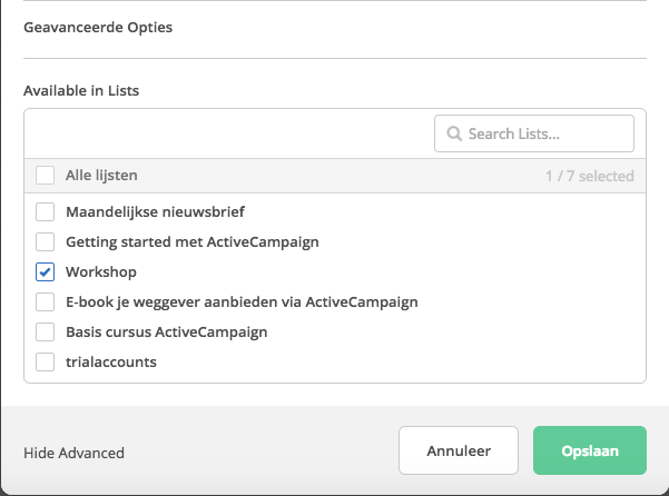 ActiveCampaign en Gravity Forms koppelen