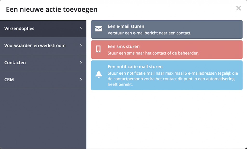 Wat is ActiveCampaign - automatisering actie